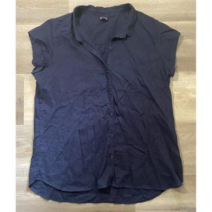 Patagonia Blue Button Down Short Sleeve Casual Shirt Top Womens Size 8